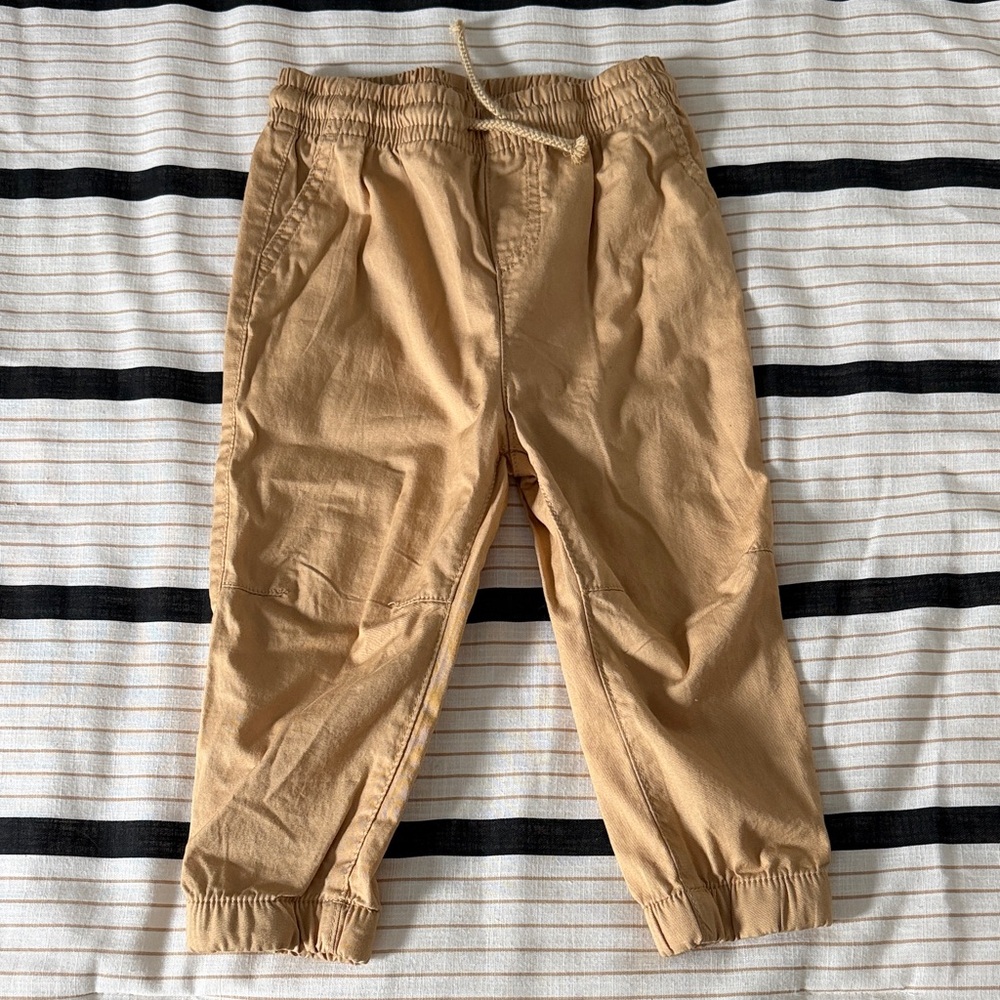 H&M Kids Tan Elastic Waist Joggers